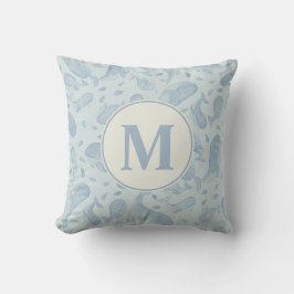 Waterverf Walvis Paisley Babykamer | Monogram Kussen