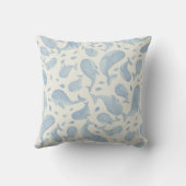 Waterverf Walvis Paisley Slaapkamer | Monogram Kussen (Achterkant)