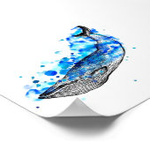 Waterverf walvis poster (Hoek)