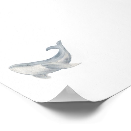 Waterverf walvis print (Hoek)