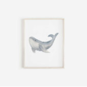Waterverf walvis print