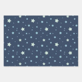 Waterverf walvis - Star - Strippatroon marineblauw Inpakpapier Vel (Voorkant 2)