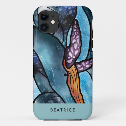Waterverf walvis Tropisch Case-Mate iPhone Case (Achterkant)