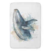 Waterverf Walvis Wonder Badmat (Voorkant Verticaal)