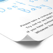 Waterverf walvis - Zeg niet baby Poster (Hoek)