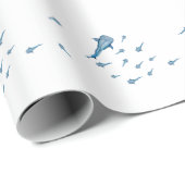 Waterverf walvishaai cadeaupapier (Rol Hoek)