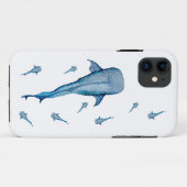 Waterverf walvishaai Case-Mate iPhone case (Achterkant (horizontaal))