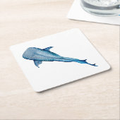 Waterverf walvishaai kartonnen onderzetters (Schuin)