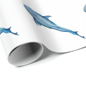 Waterverf walvishaai klassiek cadeaupapier (Rol Hoek)