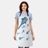 Waterverf walvishaai schort (Gedragen)