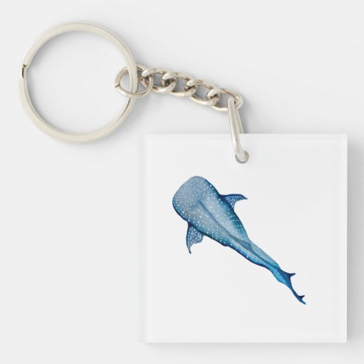 Waterverf walvishaai sleutelhanger (voorkant)
