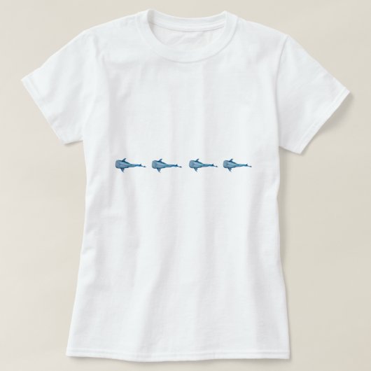 Waterverf walvishaai t-shirt (Design voorkant)