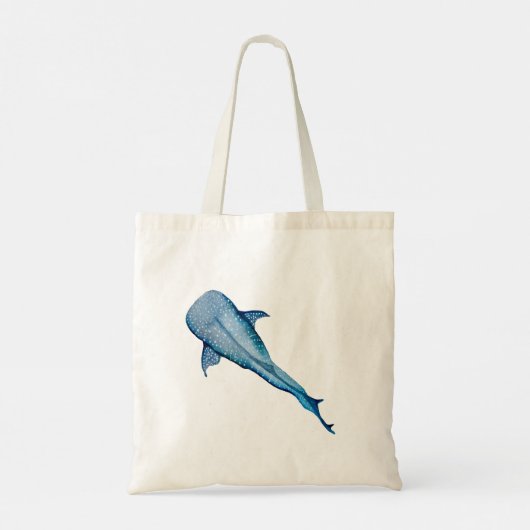 Waterverf walvishaai tote bag (Achterkant)