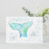 Waterverf walvisjacht kaart (Staand voorkant)