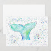 Waterverf walvisjacht kaart (Voorkant / Achterkant)