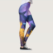 Waterverf walvissen Abstracte oceaan tuin Leggings (Rechts)