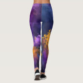 Waterverf walvissen Abstracte oceaan tuin Leggings (Achterkant)