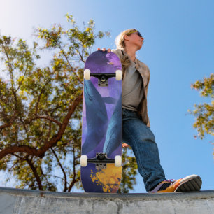 Waterverf walvissen Abstracte oceaan tuin Persoonlijk Skateboard