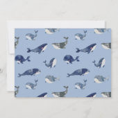 Waterverf walvissen Ahoy het is een Boy Baby showe Kaart (Achterkant)