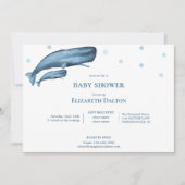 Waterverf walvissen Baby shower Kaart (Voorkant)