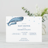 Waterverf walvissen Baby shower Kaart (Staand voorkant)