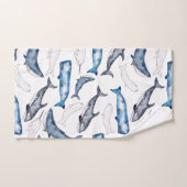 Waterverf walvissen bad handdoek (Handdoek)