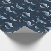Waterverf walvissen cadeaupapier (Hoek)
