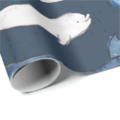 Waterverf walvissen cadeaupapier (Rol Hoek)