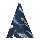 Waterverf walvissen feesthoedjes (Rechts)