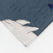 Waterverf walvissen fleece deken (Hoek)