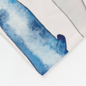 Waterverf walvissen fleece deken (Hoek)