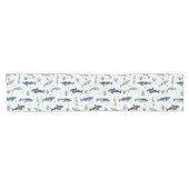 Waterverf walvissen korte tafelloper (Horizontaal)