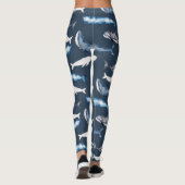 Waterverf walvissen leggings (Achterkant)