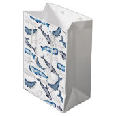 Waterverf walvissen medium cadeauzakje (Voorkant Gekanteld)