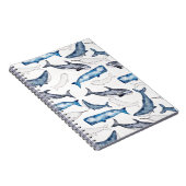 Waterverf walvissen notitieboek (Rechterzijde)
