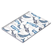 Waterverf walvissen notitieboek (Linkerzijde)