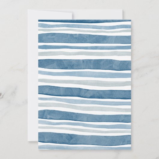 Waterverf Walvissen Onder de Zee Baby Shower Kaart (Achterkant)