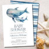 Waterverf Walvissen Onder de Zee Baby Shower Kaart