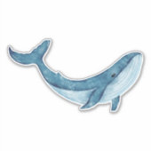 Waterverf walvissen sticker (Voorkant)