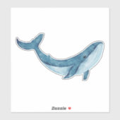 Waterverf walvissen sticker (Vel)