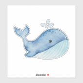 Waterverf walvissen sticker (Vel)