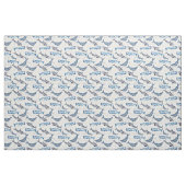 Waterverf walvissen stof (Fat Quarter)