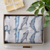 Waterverf walvissen tissuepapier (Geschenk)