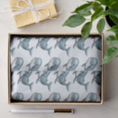 Waterverf walvistekening tissuepapier (Geschenk)