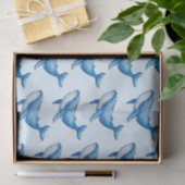 Waterverf walvistekening tissuepapier (Geschenk)