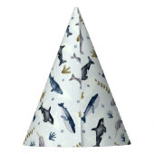 Waterverf walvisverhaal feesthoedjes (Achterkant)