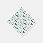 Waterverf walvisverhaal servet (Hoek)