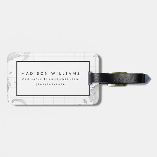 Waterverf Wanderlust Adventure III | Liefde Bagagelabel (Achterkant horizontaal)