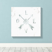 Waterverf Wanderlust Adventure III | Liefde Canvas Afdruk (Insitu (Houten vloer))