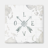 Waterverf Wanderlust Adventure III | Liefde Magneet (Voorkant)